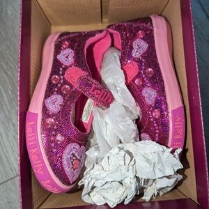NIB Lelli Kelly Pink Glitter Girls Mary Janes